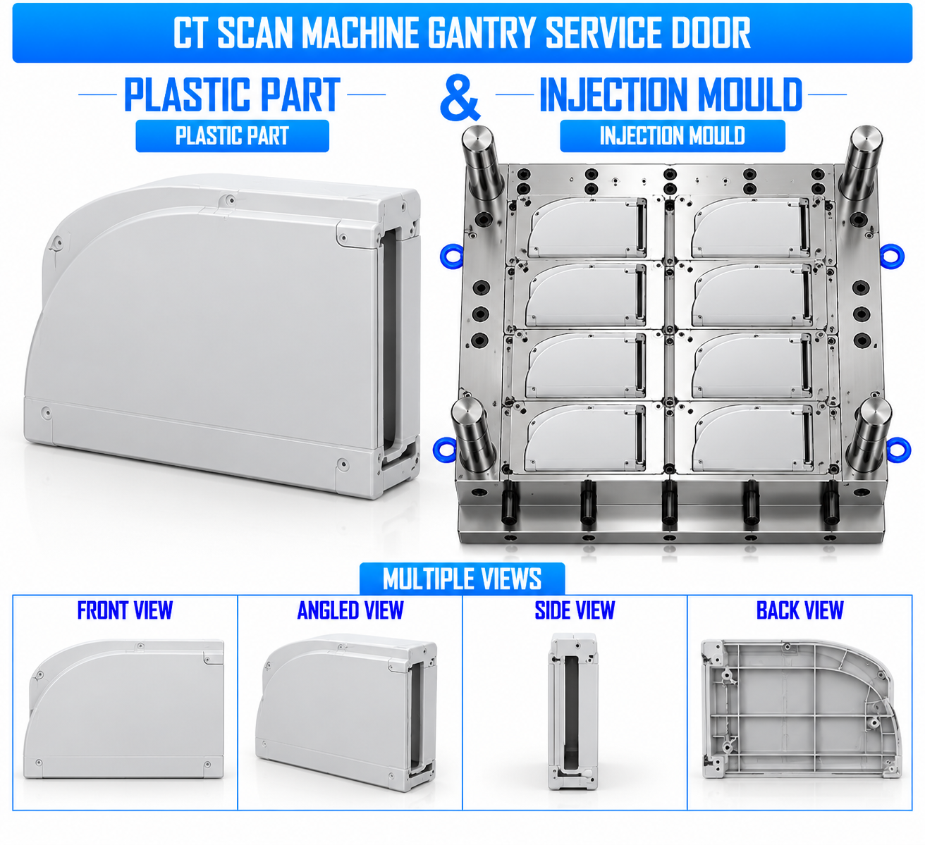 CT Scan Machine Plastic Gantry Service Door Mould and Moulding Service